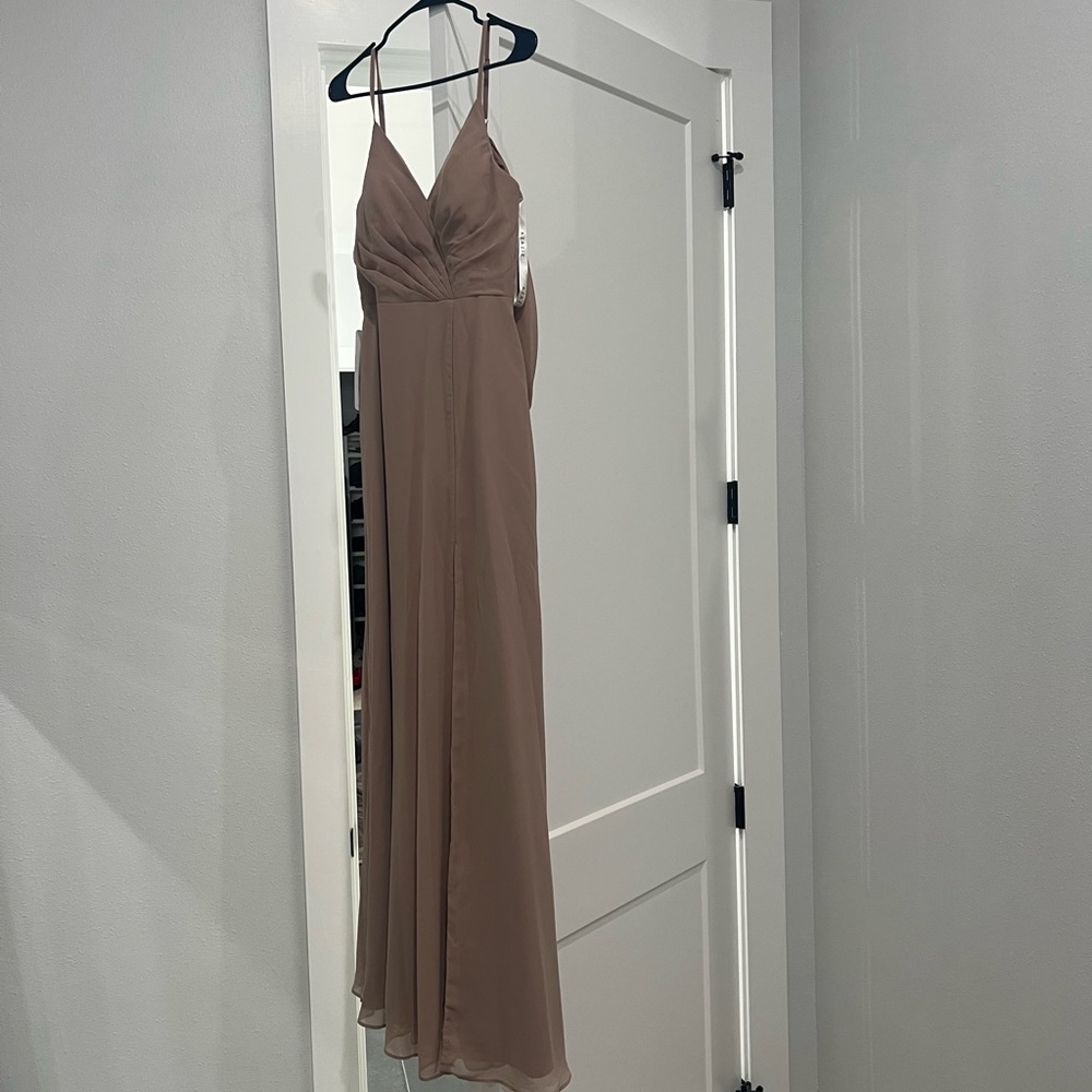 Azazie Aden Bridesmaids Dress Taupe